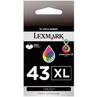Lexmark Druckerpatrone 43XL Original Cyan, Magenta, Gelb 18YX143 Lexmark Druckerpatrone 43XL Original Cyan, Magenta, Gelb 18YX143