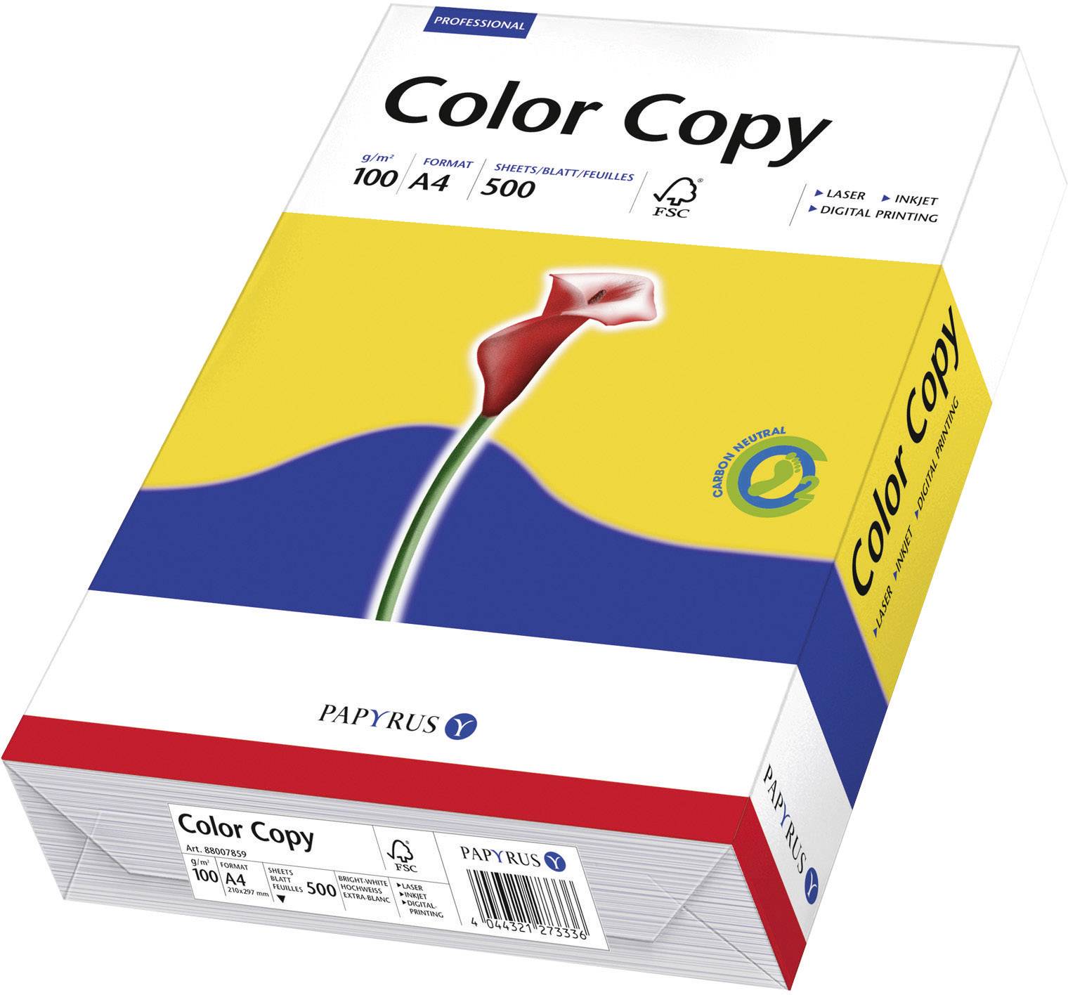 Papyrus Color Copy 88007859  Laser Druckerpapier DIN A4 100 g/m² 500 Blatt Weiß