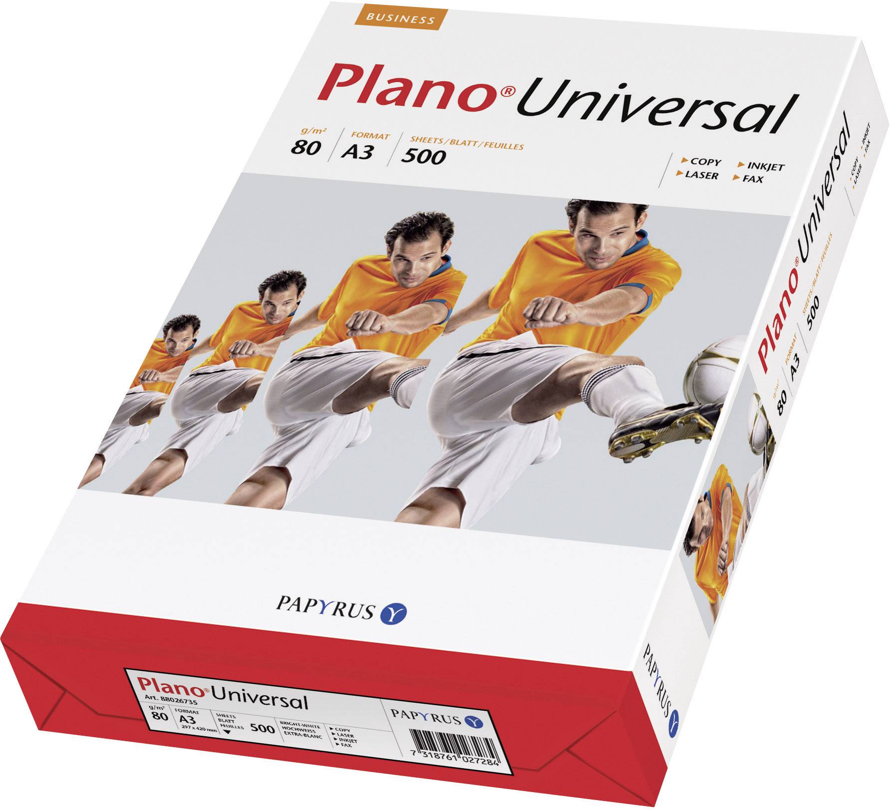 Papyrus Plano® Universal 88026736  Universal Druckerpapier DIN A3 80 g/m² 500 Blatt Weiß