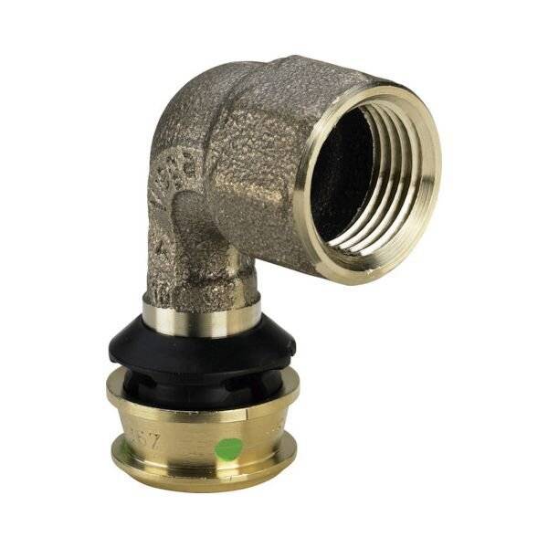 Viega Übergangsbogen Raxofix 5314.11 16mmxRp 1/2, 90Gr., m SC, Siliziumbr.
