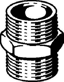 Viega Doppelnippel Rotguss mit Mehrkant Außengewinde 11/4