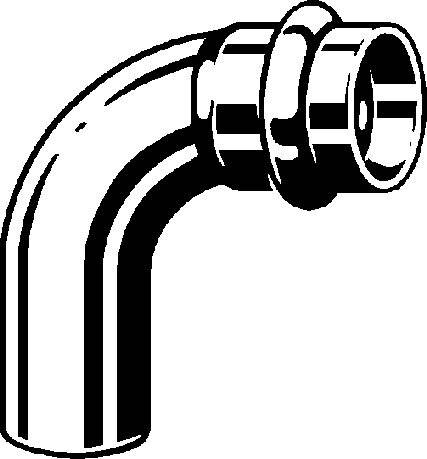 Viega Bogen Profipress 2416.1 18mm, 90G, Cu, SC-Contur, Einsteckende