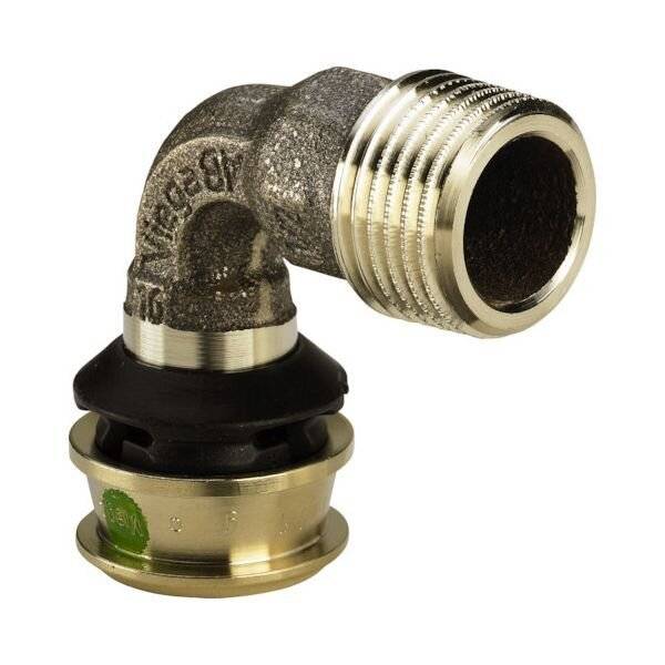 Viega Bogen 90 Grad mit SC-Contur Raxofix 5314, d. 20mm x R 3/4", Siliziumbronze