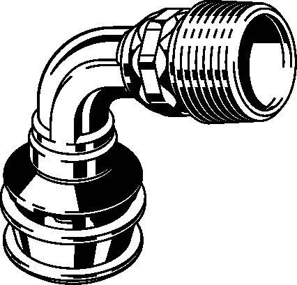 Viega Übergangsbogen Raxofix 5314 16mmxR 1/2, 90Gr., m SC, Siliziumbr.