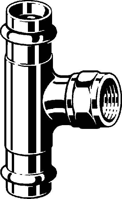 Viega T-Stück Sanpress 2217.2 15xRp 1/2x15mm, RG o Sil-br, SC-Con.