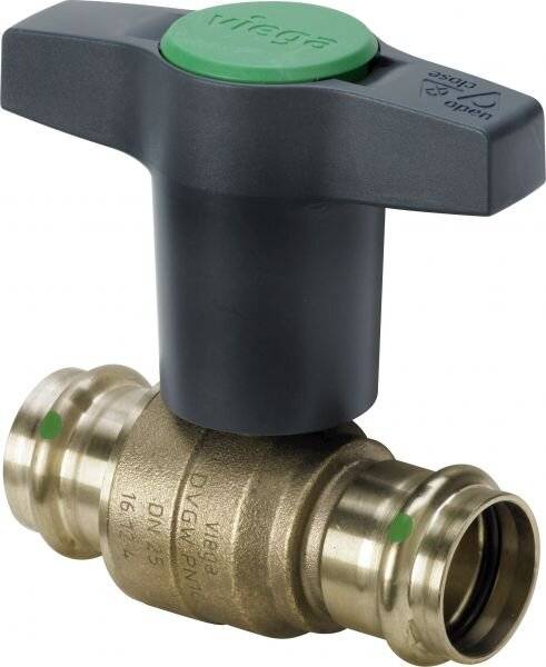 Viega Easytop XL Kugelhahn mit SC-Contur 2275, d. 35mm, Siliziumbronze