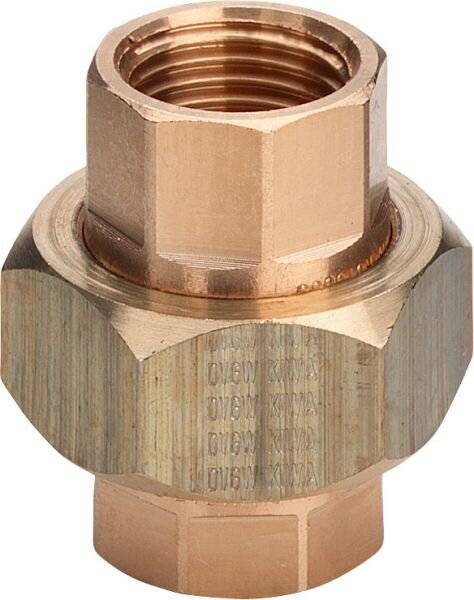 Viega Rohrverschraubung 3330 flachdichtend, Rp 3/8", Rotguss