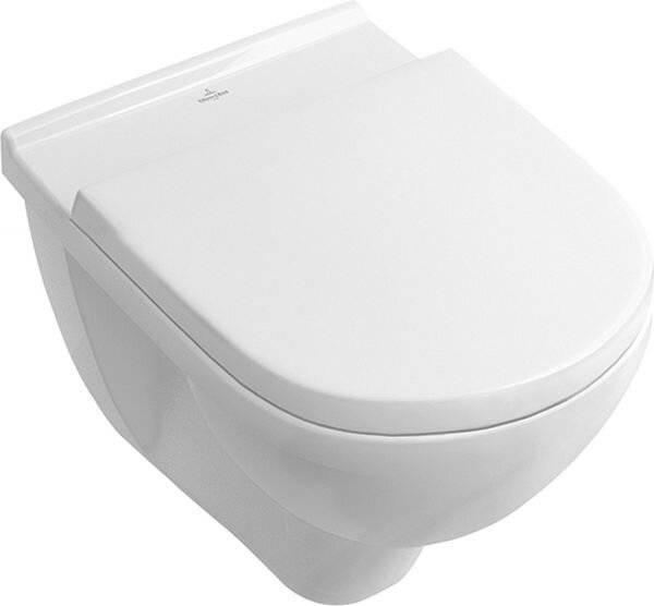 Villeroy & Boch Tiefspül-WC O.novo 360x560x350mm Oval wandhängend Abgang waagerecht Weiß Alpin