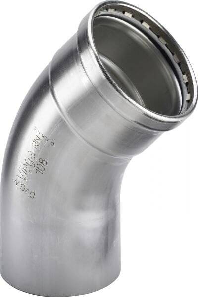 Viega Sanpress Inox XL-Bogen 45° mit SC-Contur Stahl nichtrostend, Modell 2326.1XL VdS-Zulassung d: 76,1, 1 Stk.