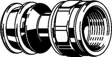 Viega Übergangsstück Raxofix 5312 16xRp 1/2, mit SC-Contur, Siliziumbronze