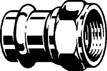 Viega Anschluss-Verschraubung Sanpress RG m SC-Contur flachdichtend 22mmx3/4