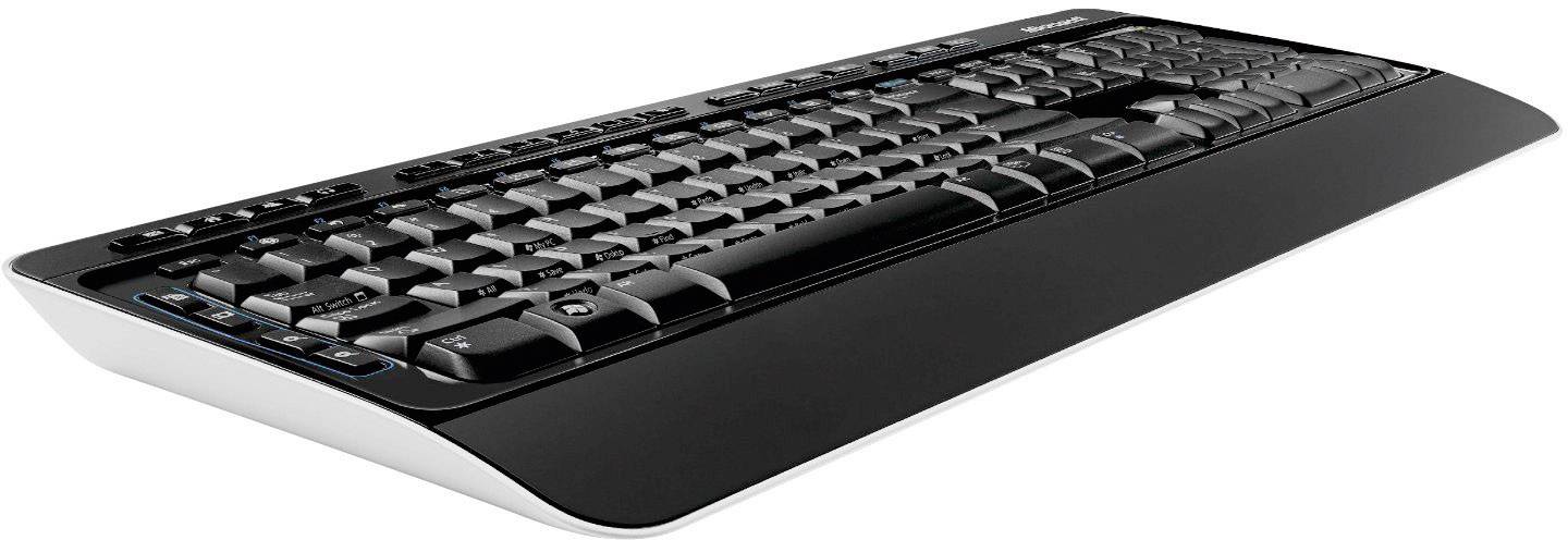 Microsoft Wireless Desktop 3000 Funk Tastatur, Maus-Set Deutsch, QWERTZ Schwarz
