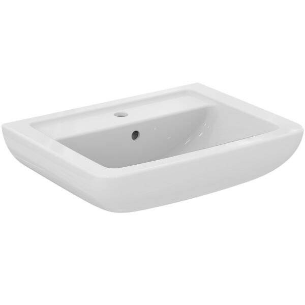 Ideal Standard Waschtisch Eurovit Plus, 1 Hl., mit Überlauf 600x460x190mm, Weiß