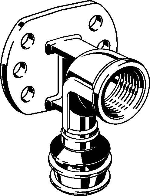 Viega Wandscheibe Raxofix 5325.5 16xRp 1/2, mit SC-Contur, Siliziumbronze