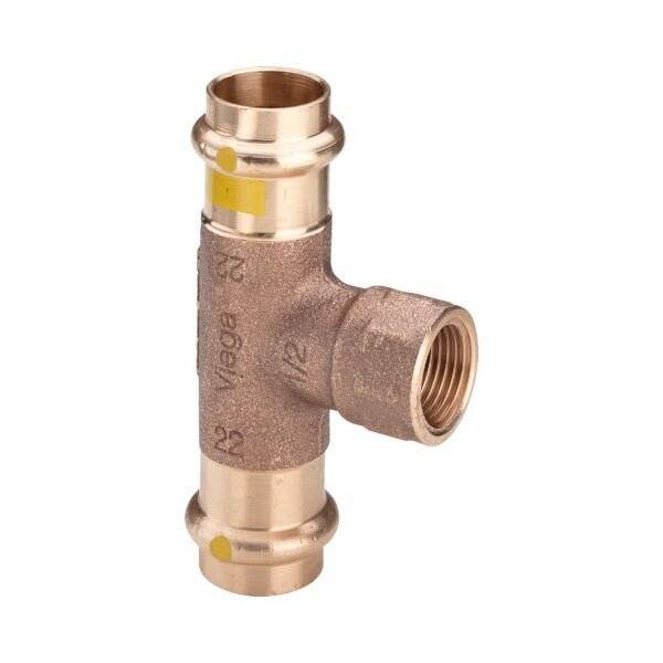 Viega Profipress G T-Stück mit SC-Contur 2617.2 für Gas, d. 28mm x Rp 1/2" 28mm, Rotguss
