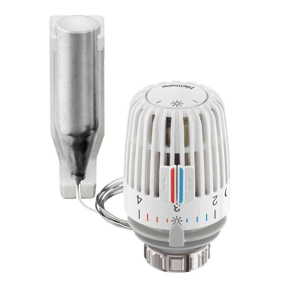 IMI Heimeier Thermostat-Kopf K, mit Fernfühler und 1,25m Kapillarrohr, Weiß