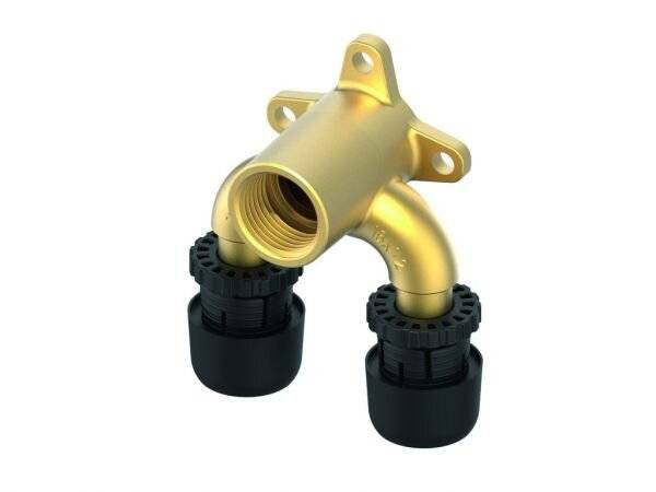 Tece logo-Ax U-Doppelwandscheibe Dimension 20mm x Rp 1/2", Siliziumbronze