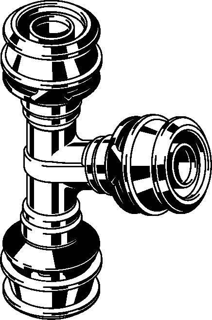 Viega T-Stück Raxofix 5318 25x20x20mm, m SC-Contur, Siliziumbronze