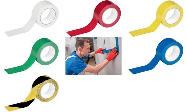 DURABLE Duraline Basic Bodenmarkierungsband 50 mm x 33 m weiß 104402