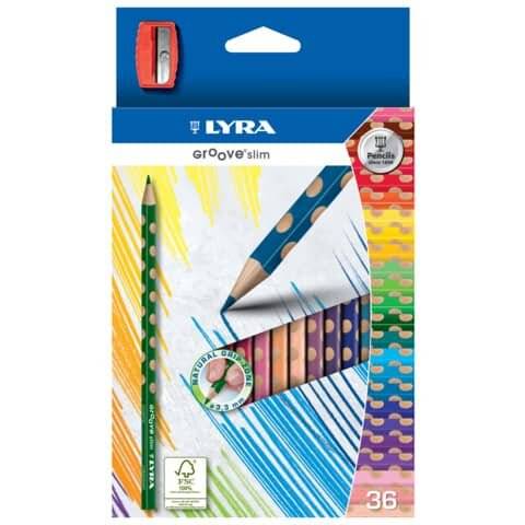 Farbstifte 36Farben+Spitzer Groove Slim LYRA L2821360
