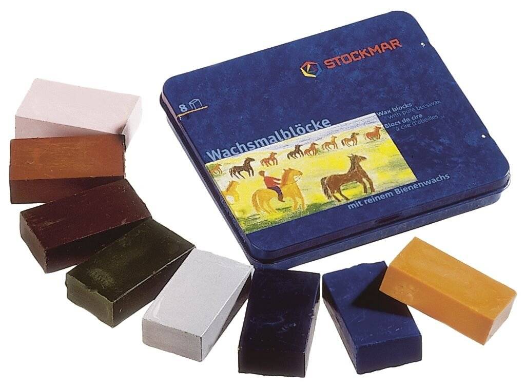 Wachsmalblöcke - 8 Farben