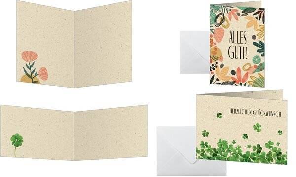 Sigel 10 Glückwunsch-Karten A6 »Luck«