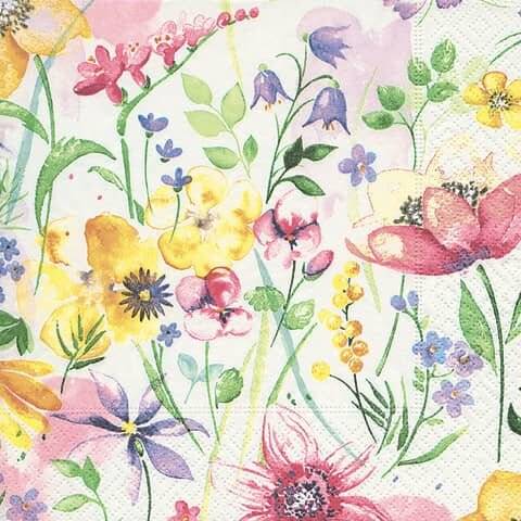 Lunchservietten Flora - 33 x 33 cm 20 Stück.