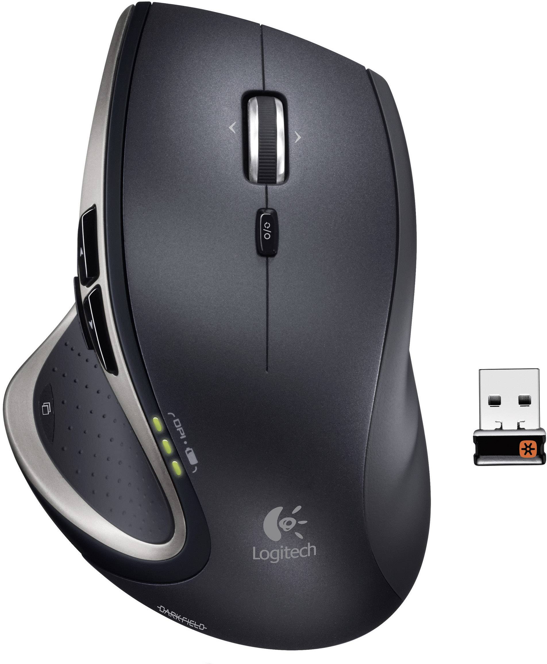 Logitech MX800 Funk-Tastatur,- Maus-Set Beleuchtet Deutsch, QWERTZ, Windows® Schwarz