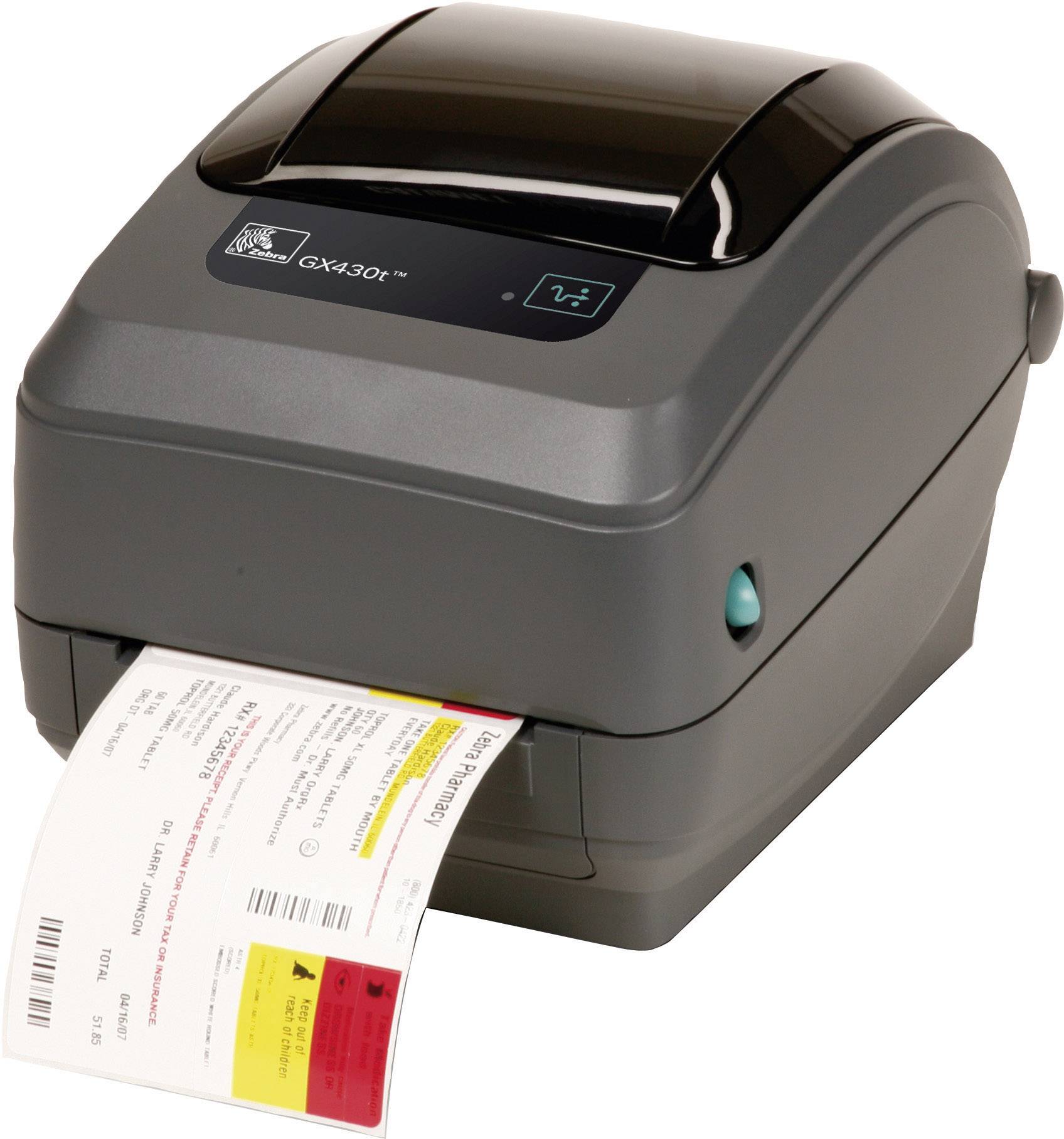 Zebra GX430T Etiketten-Drucker Thermotransfer 300 x 300 dpi Etikettenbreite (max.): 110 mm USB, RS-