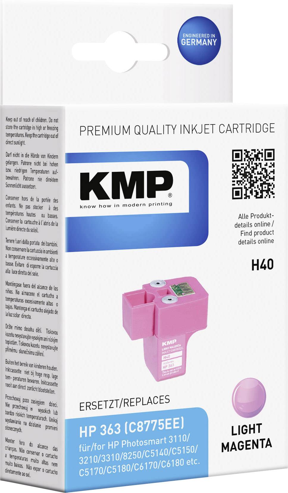 KMP Druckerpatrone ersetzt HP 363 Kompatibel Photo Magenta H40 1700,0046