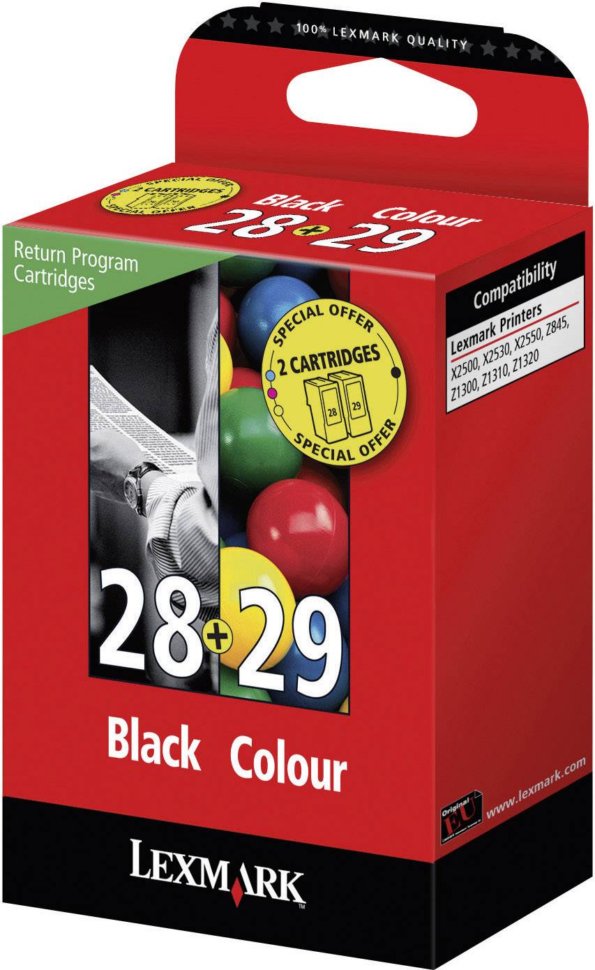 Lexmark Combo Pack #28 + #29 - 2er-Pack - Schwarz, Farbe (Cyan, Magenta, Gelb)