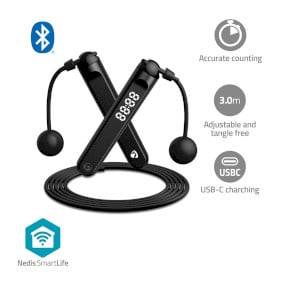 Connected LED Springseil 2-in-1 SmartLife Sport 3m Schwarz