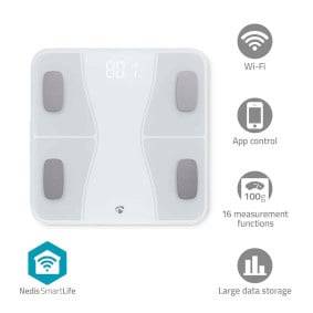 Smart Waage mit 16 Messfunktionen Bluetooth Weiß