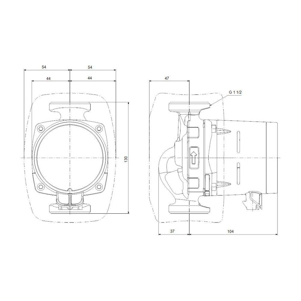 GRUNDFOS Hocheffizienz Umwälzpumpe ALPHA2 25-40 130mm 1x230V G1_1/2 DACH