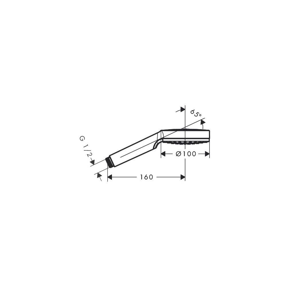 hansgrohe Crometta Handbrause 100mm 1jet 6,7l/min EcoSmart, Weiß/Chrom