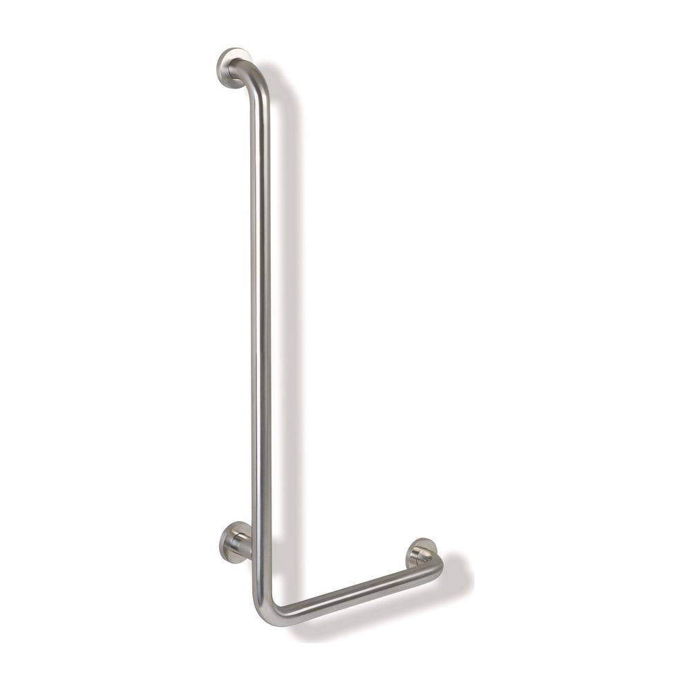 HEWI Winkelgriff Serie 805 Edelstahl, D 33mm, 750x500mm links