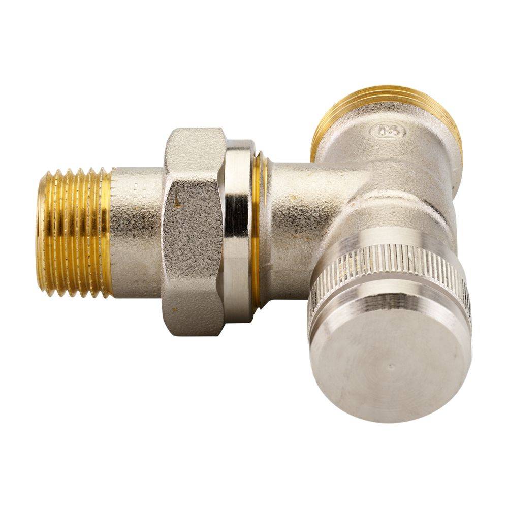 Danfoss Rücklaufverschraubung RLV 15, G 3/4" AG, Eckausführung, vernickelt, 003L0363