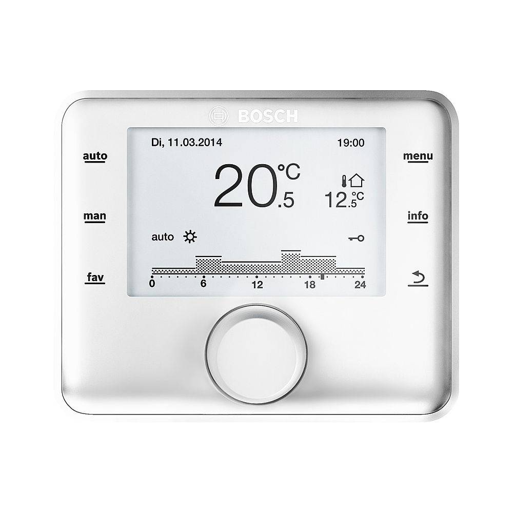 Bosch Raumtemperaturgeführter Regler CR 400, für bis zu 4 Heizkreise und 2 Warmwasser-Ladekreise, 7738114032