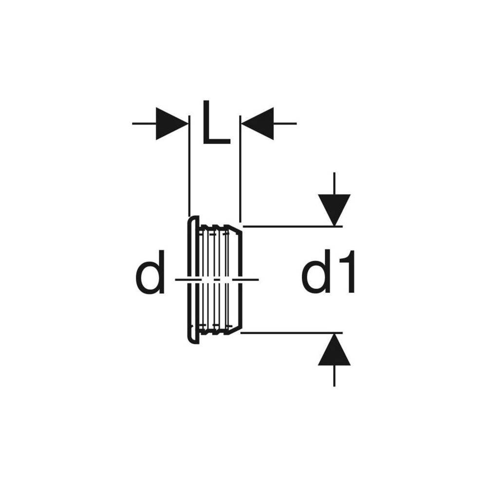 Geberit Manschette, d 32mm, d1 58mm, Schwarz