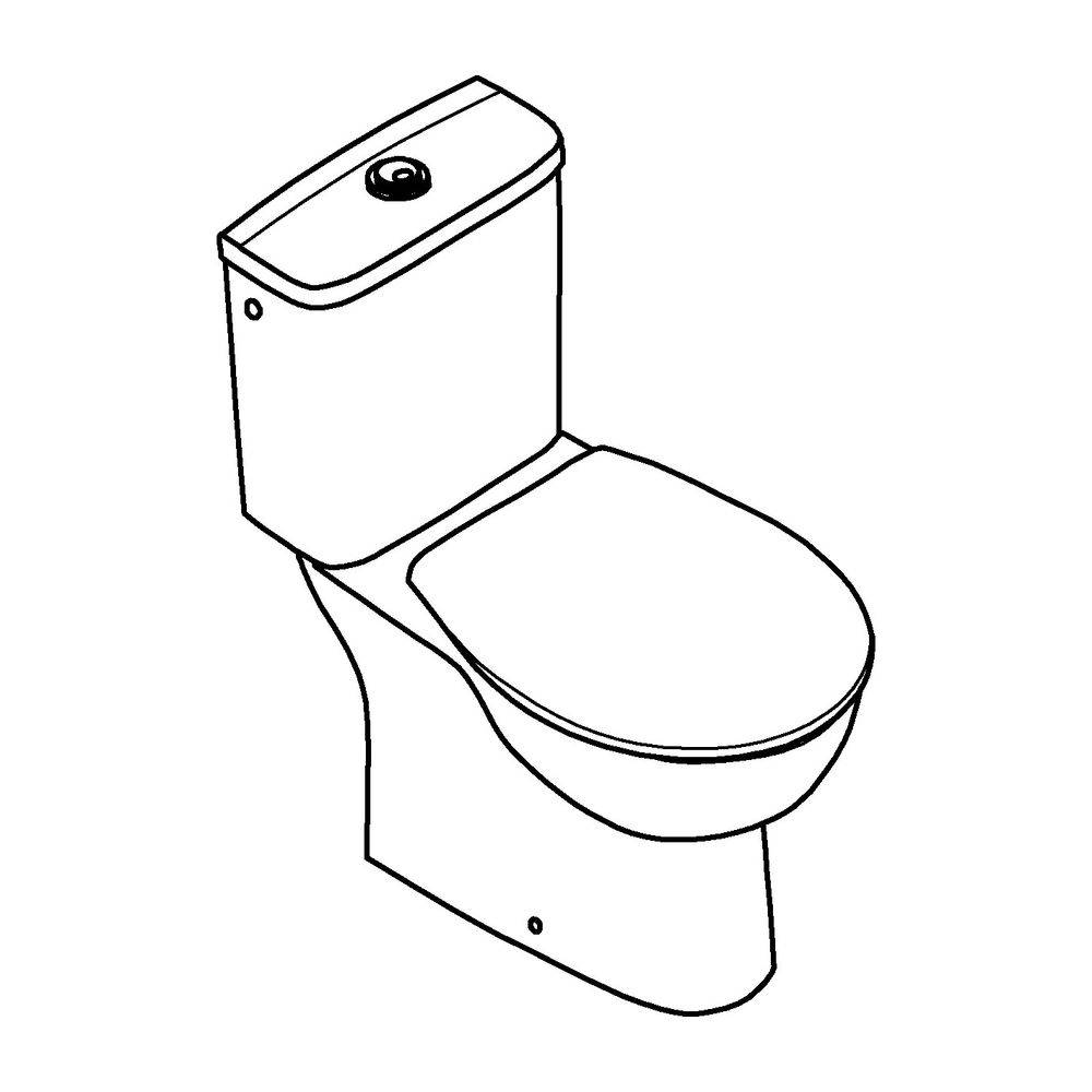 Grohe Stand-WC-Kombination Set Bau Keramik, mit Tiefspüler spülrandlos, Aufsatzspülkasten, aus Sanitärkeramik, Alpinweiß