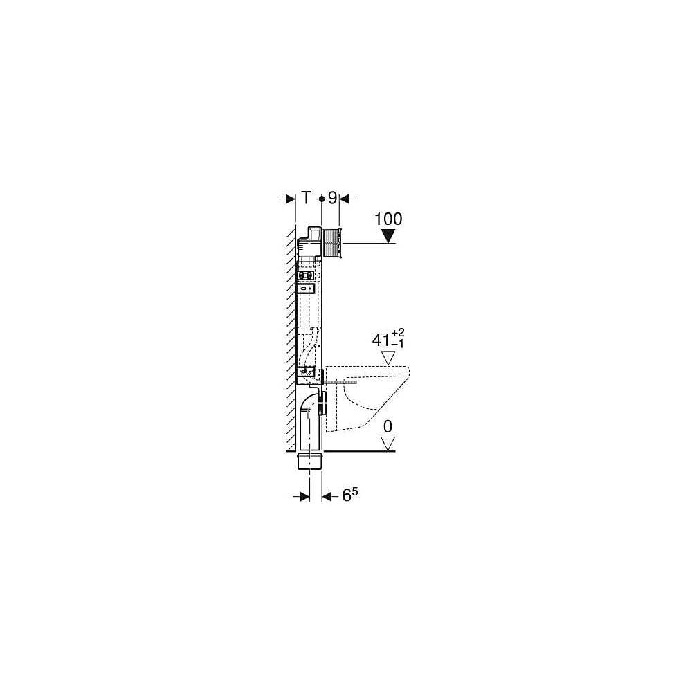 Geberit Kombifix Element für Wand-WC 108cm, mit Sigma Unterputzspülkasten 12cm