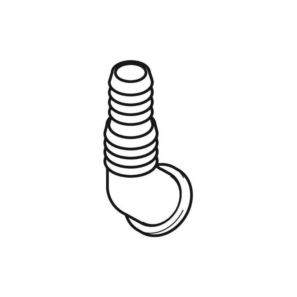Geberit Winkelschlauchtülle für Aufputz-Siphon Geräte, Alpinweiß