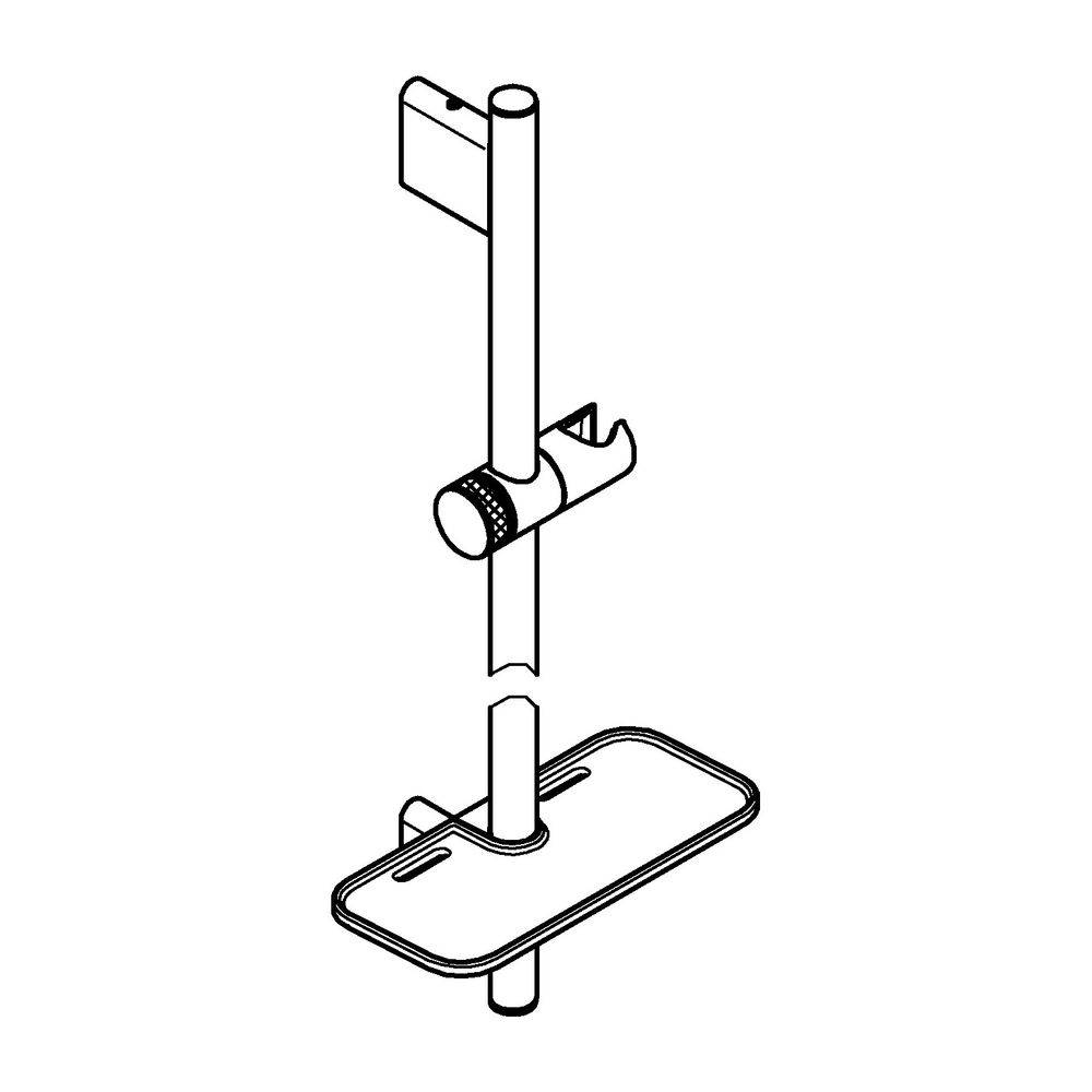 Grohe Rainshower Brausestange Smart Active 900mm, Hard Graphite gebürstet