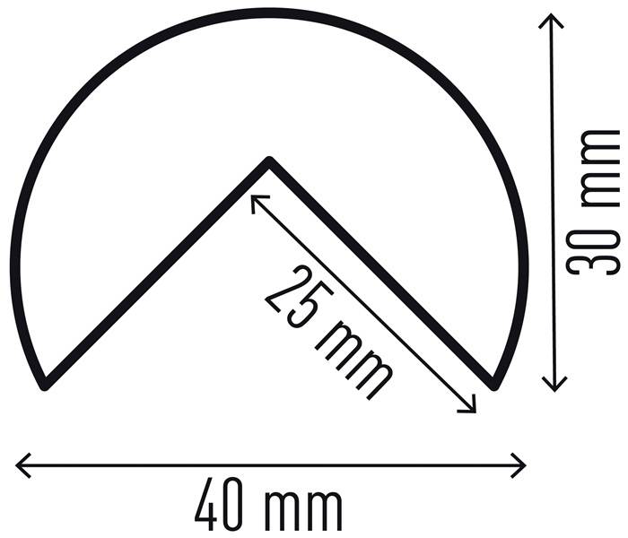 Eckschutz gelb/schwarz 1000mm PUR-Schaum Typ C35 DURABLE