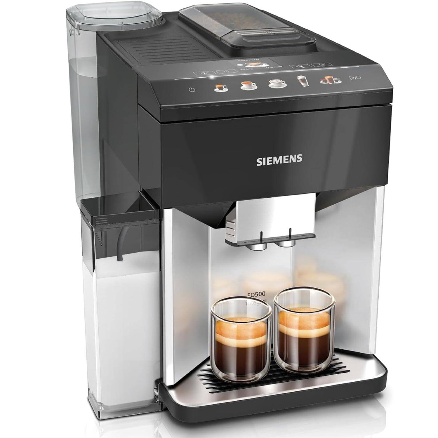 Siemens EQ500 integral TQ513D01 Kaffeevollautomat daylight silber/klavierlack schwarz