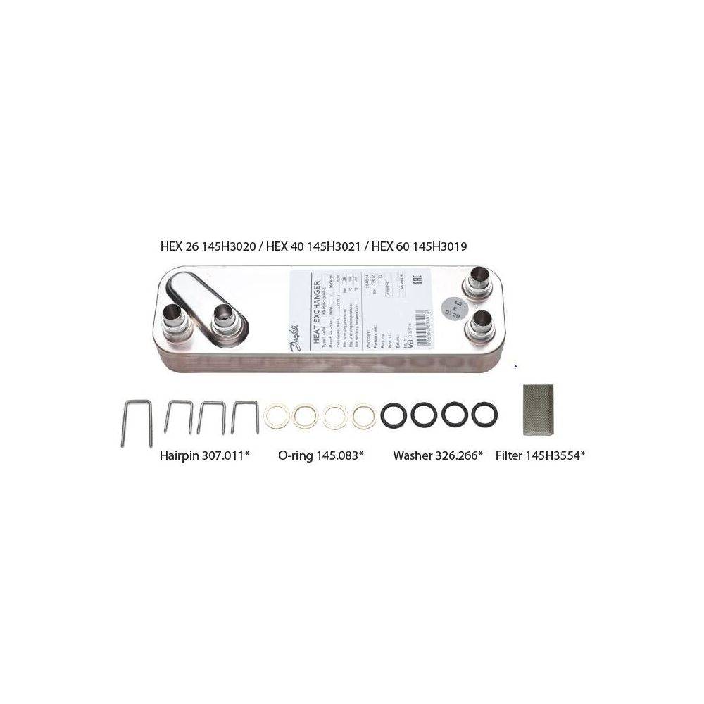 Danfoss Service Kit Wärmeübertrager T1 26-Platten für Akva Lux/Reno/VX-F