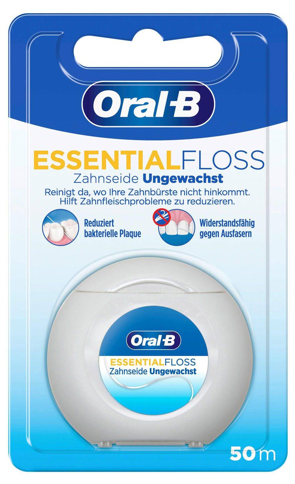 Oral-B Essential Floss ungewachst Zahnseide 50 m