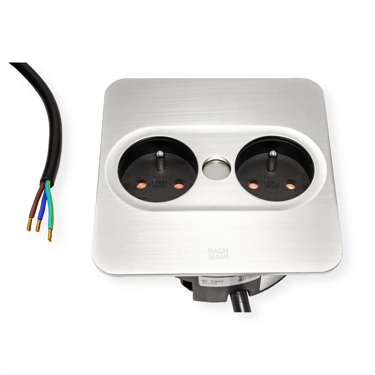 BACHMANN TWIST 2 2xUTE 2,0m AEH Edelstahl-Optik eckig