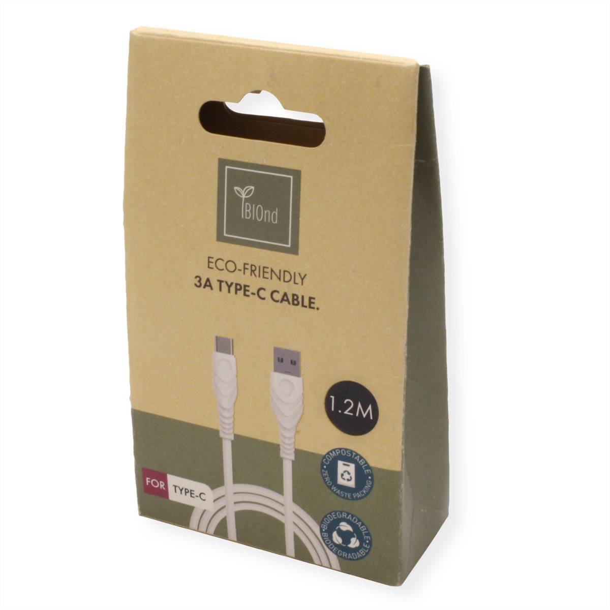 BIOnd BIO-12-TC USB-A to Type-C 3A, 1,2m