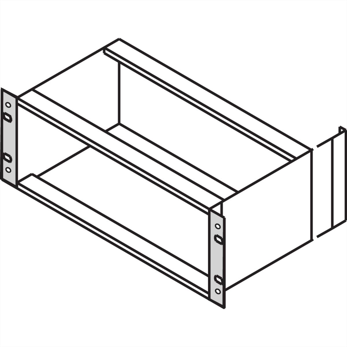 SCHROFF 19"-Winkel Typ F mit / ohne Grifflöcher für Textildichtung - 19"WINKEL 3HE M.GR. 2STK